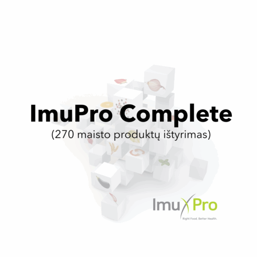ImuPro Complete jautrumo maistui tyrimas (270 produktų)